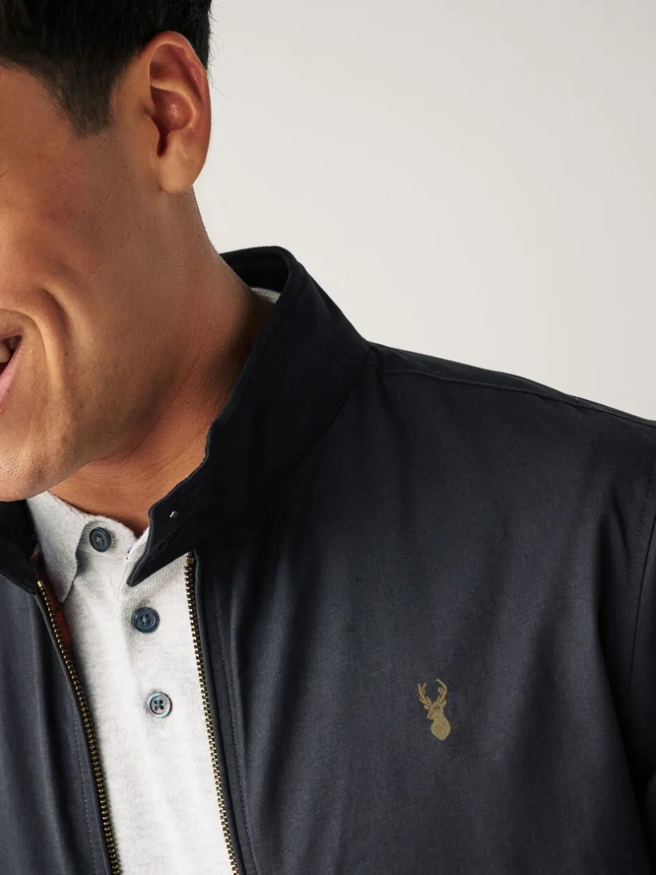 Jassen En Jacks|Next - Regenbestendig Harrington jack met geruite voering Donkerblauw