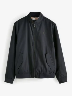 Jassen En Jacks|Next - Regenbestendig Harrington jack met geruite voering Donkerblauw