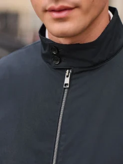 Jassen En Jacks|Next - Regenbestendig Harrington jack met borgvoering Donkerblauw