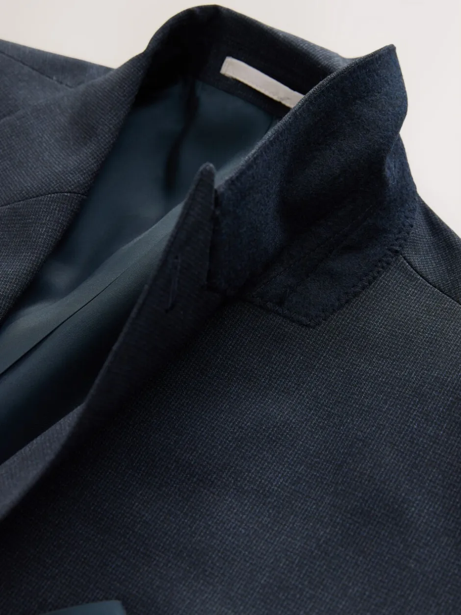 Blazers En Business-Jasjes|Pakken|Next - Regular fit Motionflex colbert met puppytooth-textuur Donkerblauw