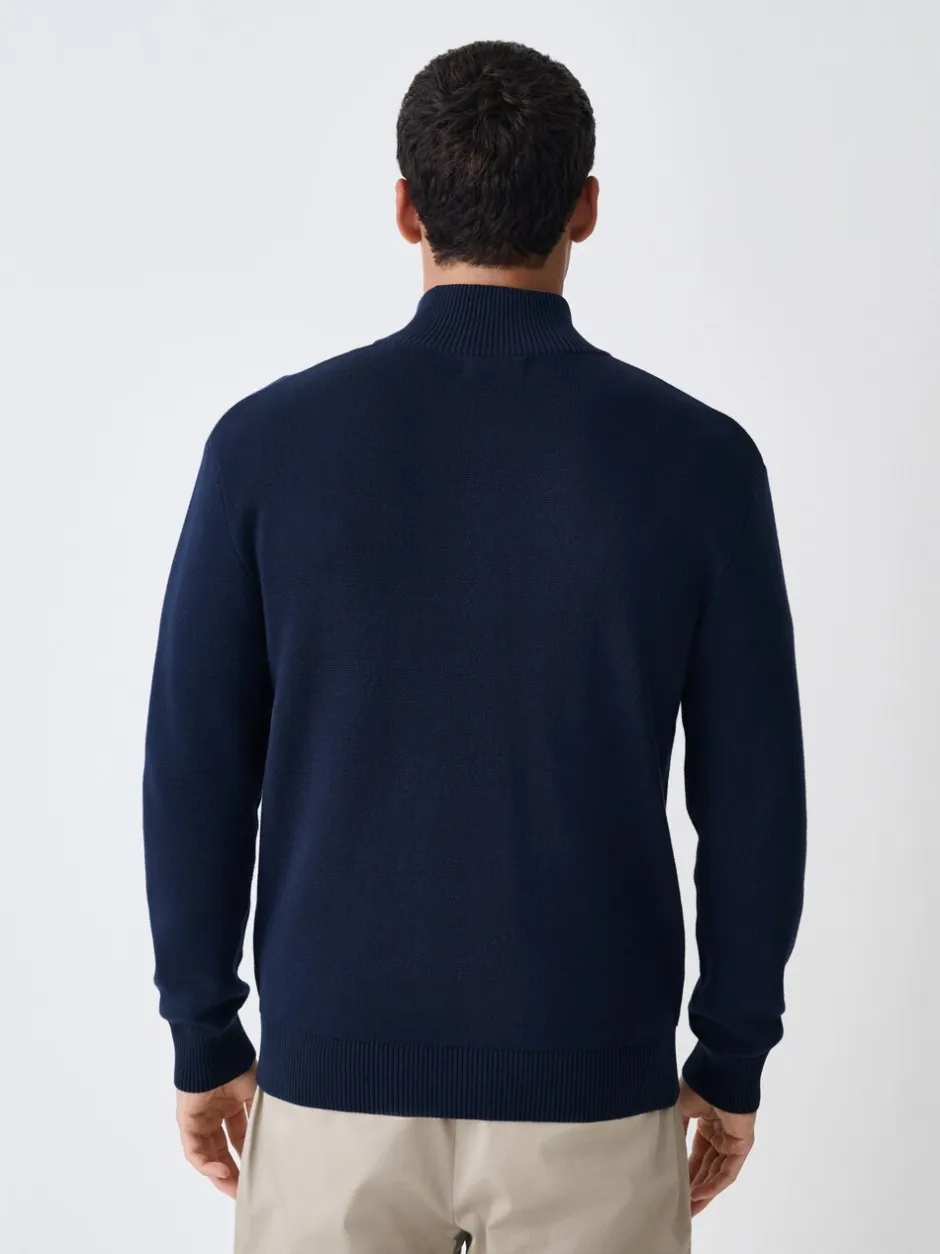 Gebreide Kleding|Next - Regular Fit 100% Cotton Premium Zip-Through Cardigan Donkerblauw