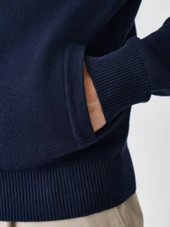 Gebreide Kleding|Next - Regular Fit 100% Cotton Premium Zip-Through Cardigan Donkerblauw