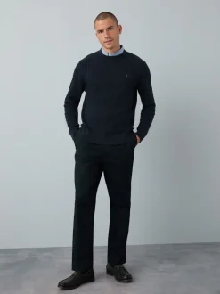 Gebreide Kleding*Next Donkerblauw - Regular Fit Mini Cable Mock Shirt Jumper
