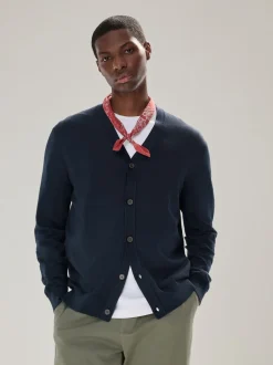 Gebreide Kleding|Next - Regular-fit vest met hoog katoengehalte Donkerblauw