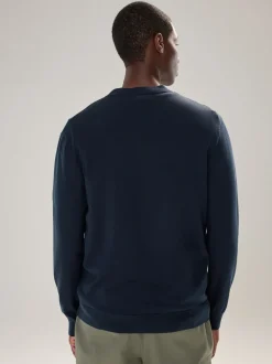 Gebreide Kleding|Next - Regular-fit vest met hoog katoengehalte Donkerblauw