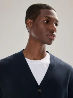 Gebreide Kleding|Next - Regular-fit vest met hoog katoengehalte Donkerblauw