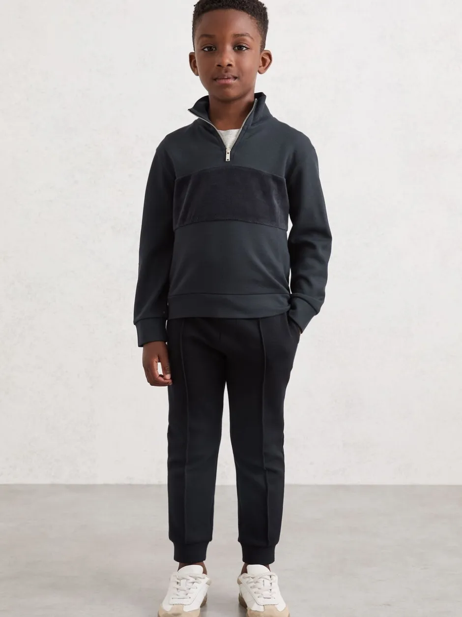Jeans En Joggingbroeken|Reiss - Premier Premium Interlock Drawstring Joggers Donkerblauw