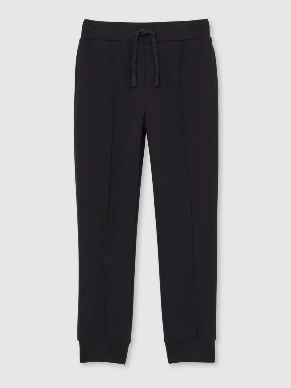Jeans En Joggingbroeken|Reiss - Premier Premium Interlock Drawstring Joggers Donkerblauw