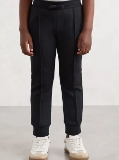 Jeans En Joggingbroeken|Reiss - Premier Premium Interlock Drawstring Joggers Donkerblauw