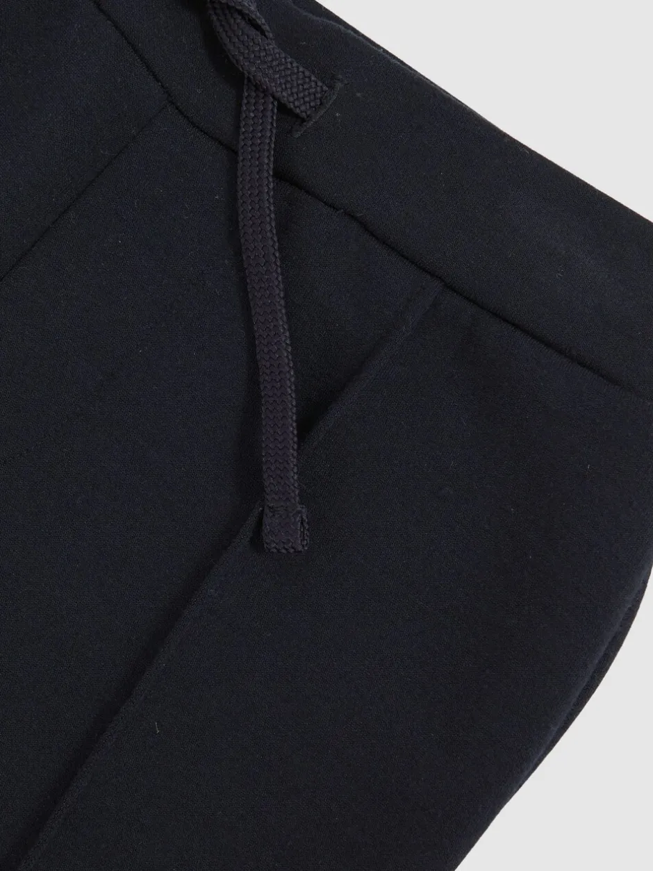 Jeans En Joggingbroeken|Reiss - Premier Premium Interlock Drawstring Joggers Donkerblauw