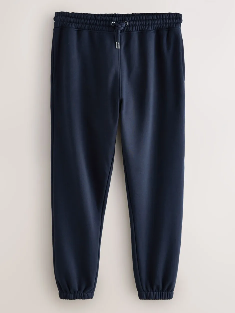 Joggingbroeken|Next - Relaxed fit - Slim Fit Brushback Heavyweight Joggers Donkerblauw