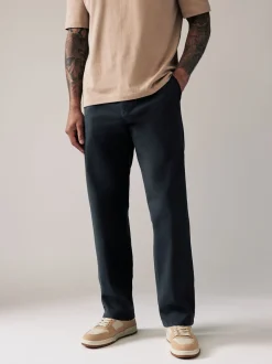 Broeken En Chino's|Next Donkerblauw - Relaxed fit - Stretchy chino
