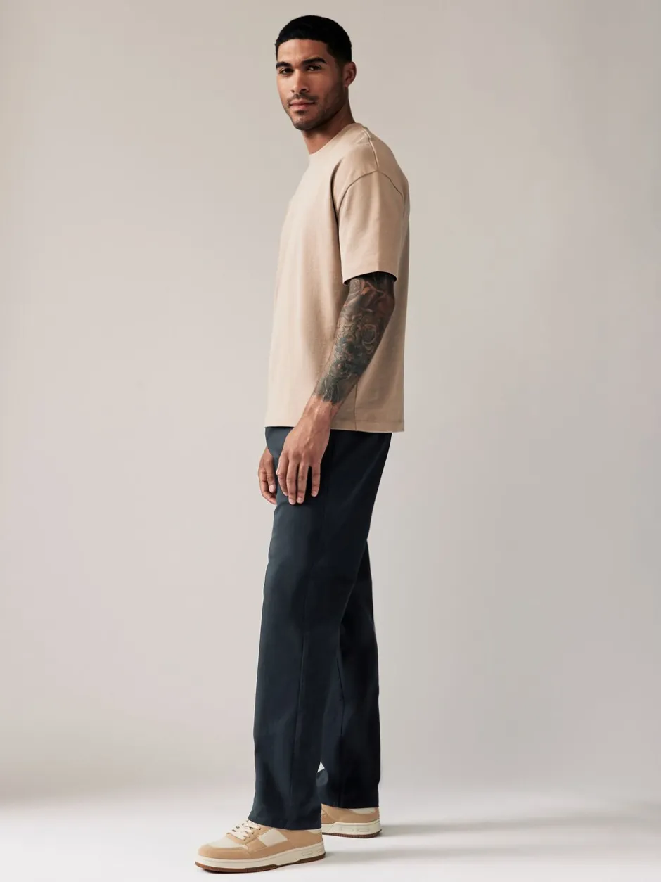 Broeken En Chino's|Next Donkerblauw - Relaxed fit - Stretchy chino