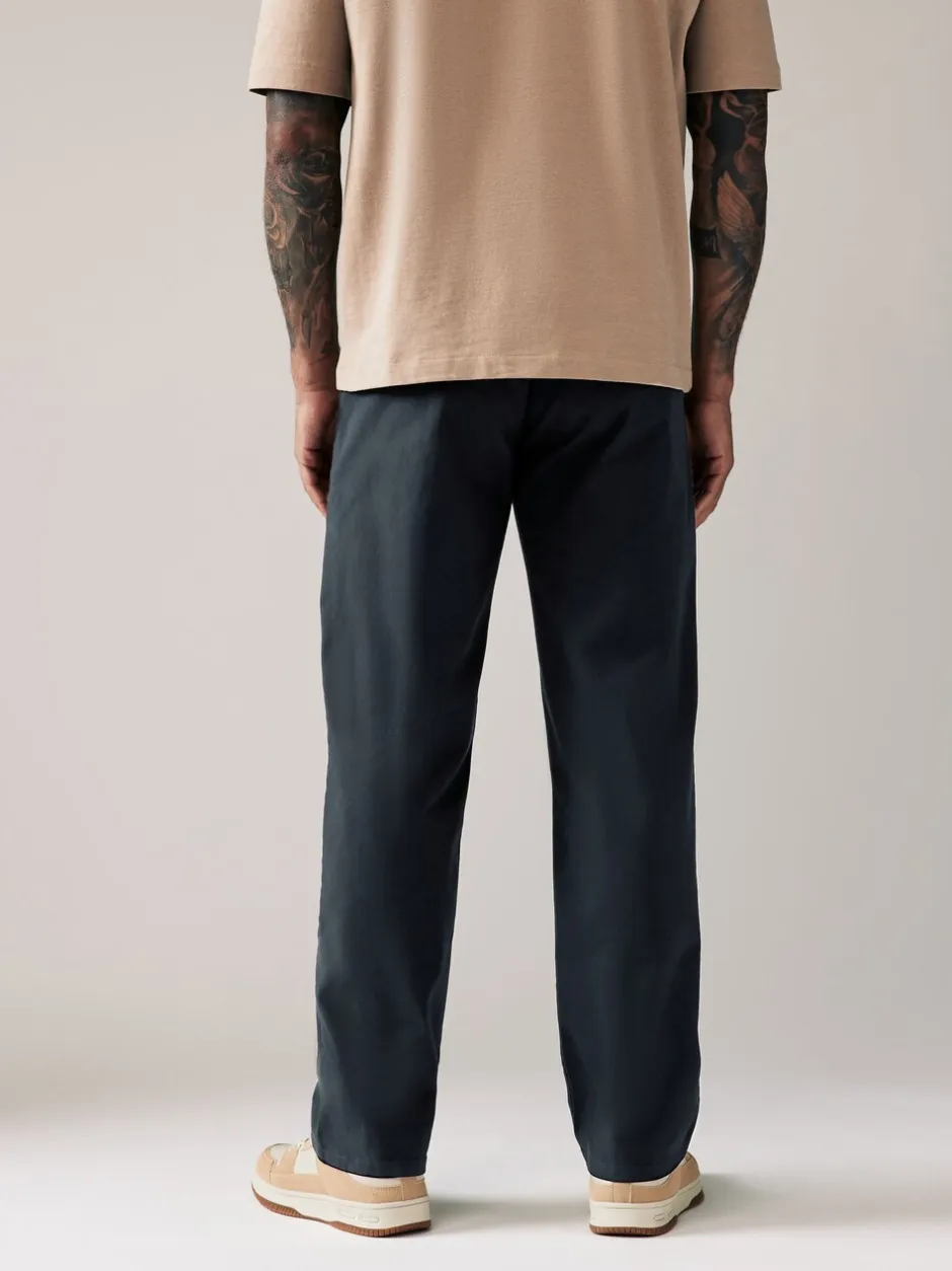 Broeken En Chino's|Next Donkerblauw - Relaxed fit - Stretchy chino