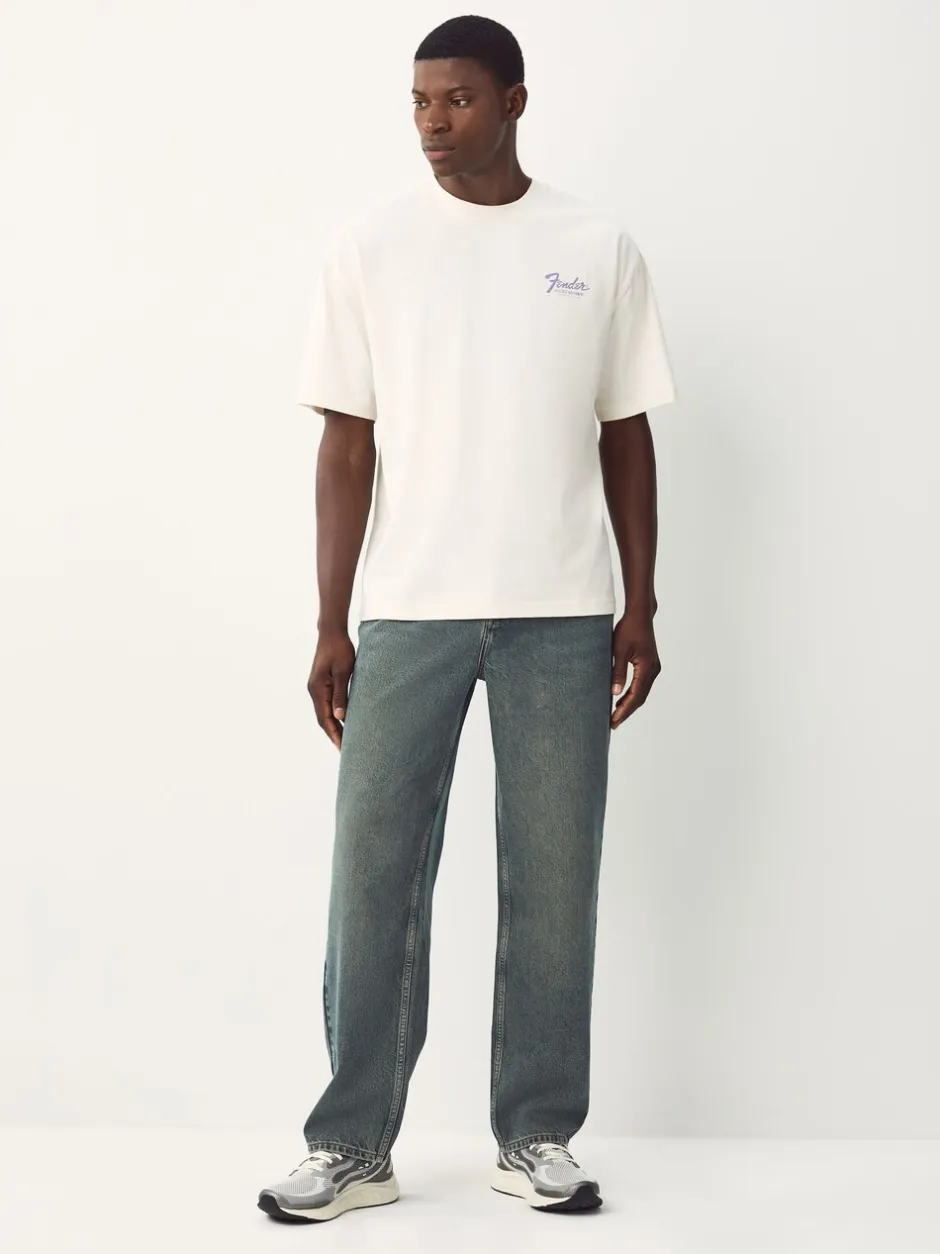 Jeans|Next - Relaxed fit - Vintage wash denim jeans Donkerblauw