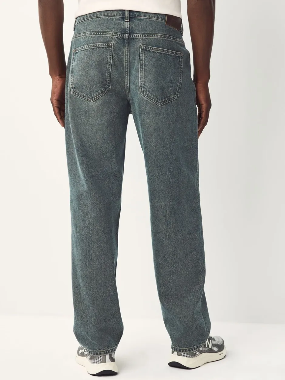 Jeans|Next - Relaxed fit - Vintage wash denim jeans Donkerblauw