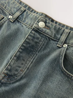 Jeans|Next - Relaxed fit - Vintage wash denim jeans Donkerblauw