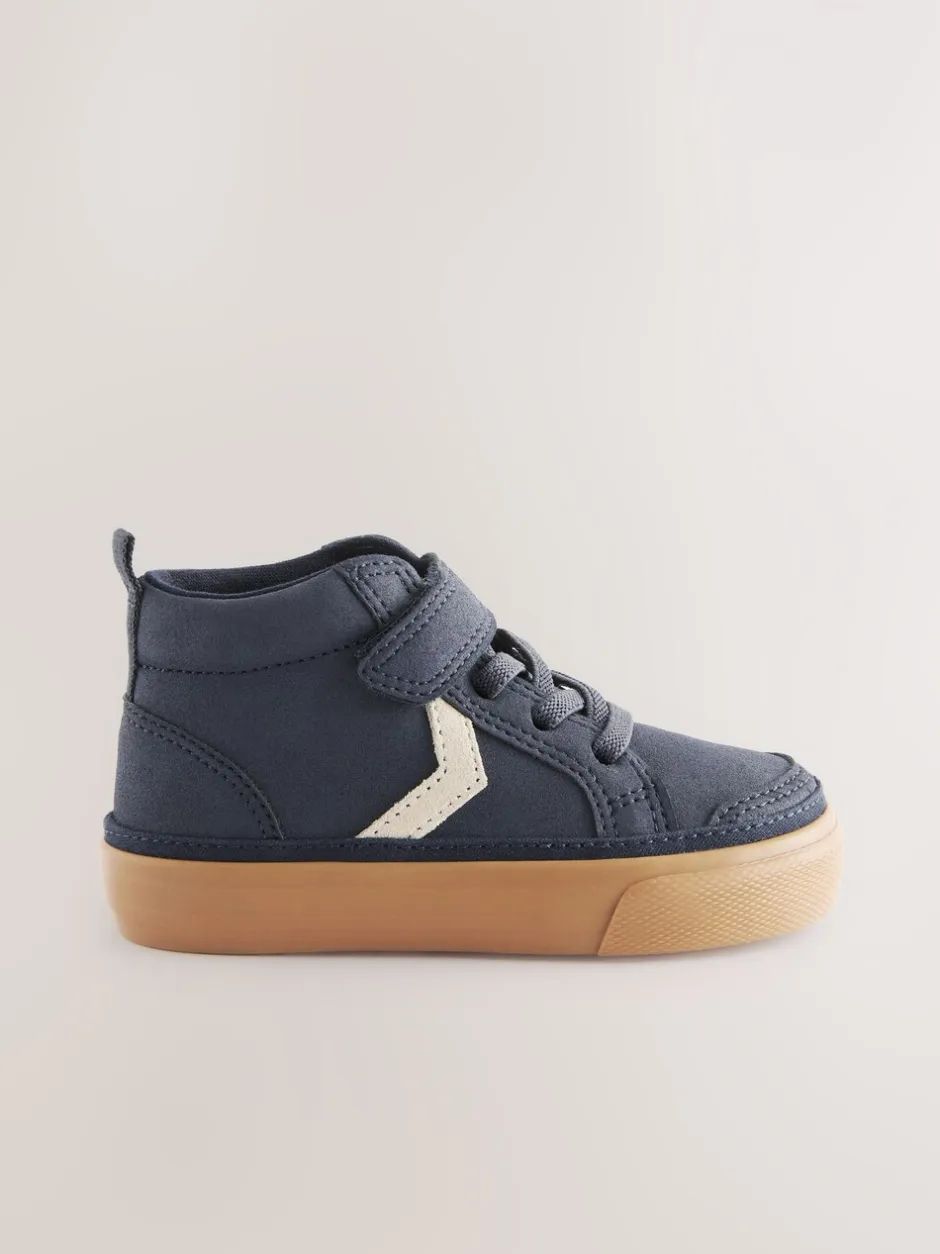 Sneakers|Next - Schoenen met klittenbandsluiting, elastische veters en zigzagdetail Donkerblauw