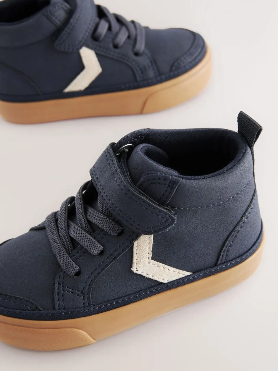 Sneakers|Next - Schoenen met klittenbandsluiting, elastische veters en zigzagdetail Donkerblauw