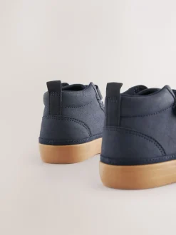 Sneakers|Next - Schoenen met klittenbandsluiting, elastische veters en zigzagdetail Donkerblauw