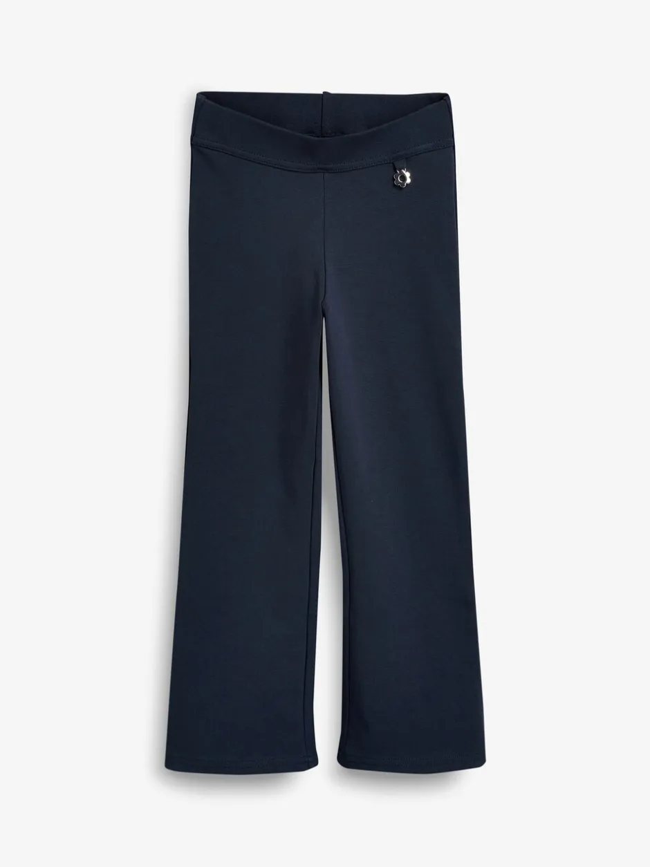Schoolkleding|Next - Schoolbroek met hoog aandeel katoen, stretchy, bootcut en elastische tailleband (3 - 16 jr) Donkerblauw