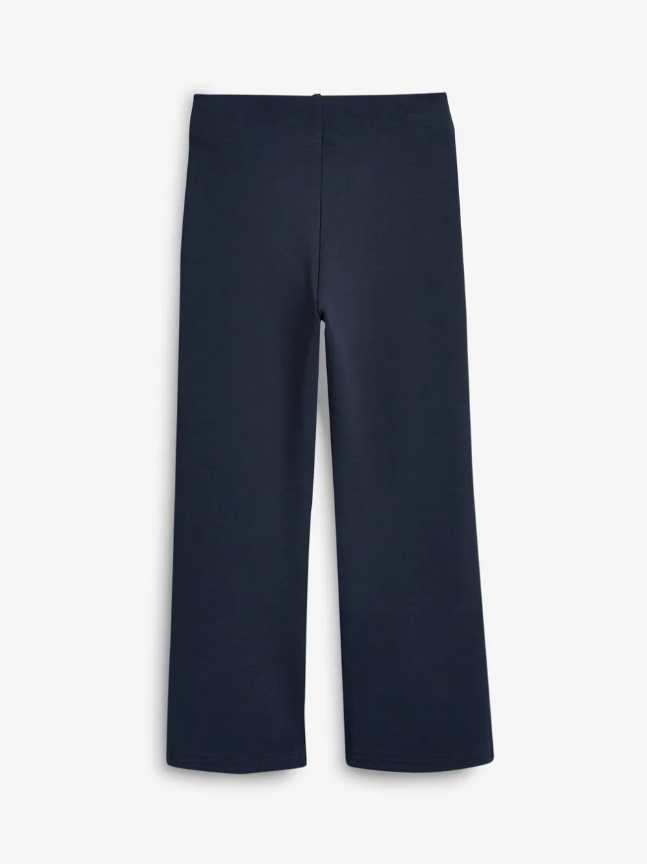 Schoolkleding|Next - Schoolbroek met hoog aandeel katoen, stretchy, bootcut en elastische tailleband (3 - 16 jr) Donkerblauw