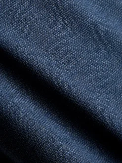 Broeken En Chino's|Next - Slim Fit - Elasticated Waist Motionflex Stretch Smart Trousers Donkerblauw
