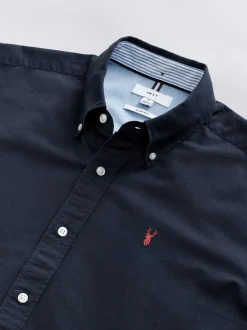 Shirts|Next Donkerblauw - Slim Fit - Oxford-hemd met lange mouwen