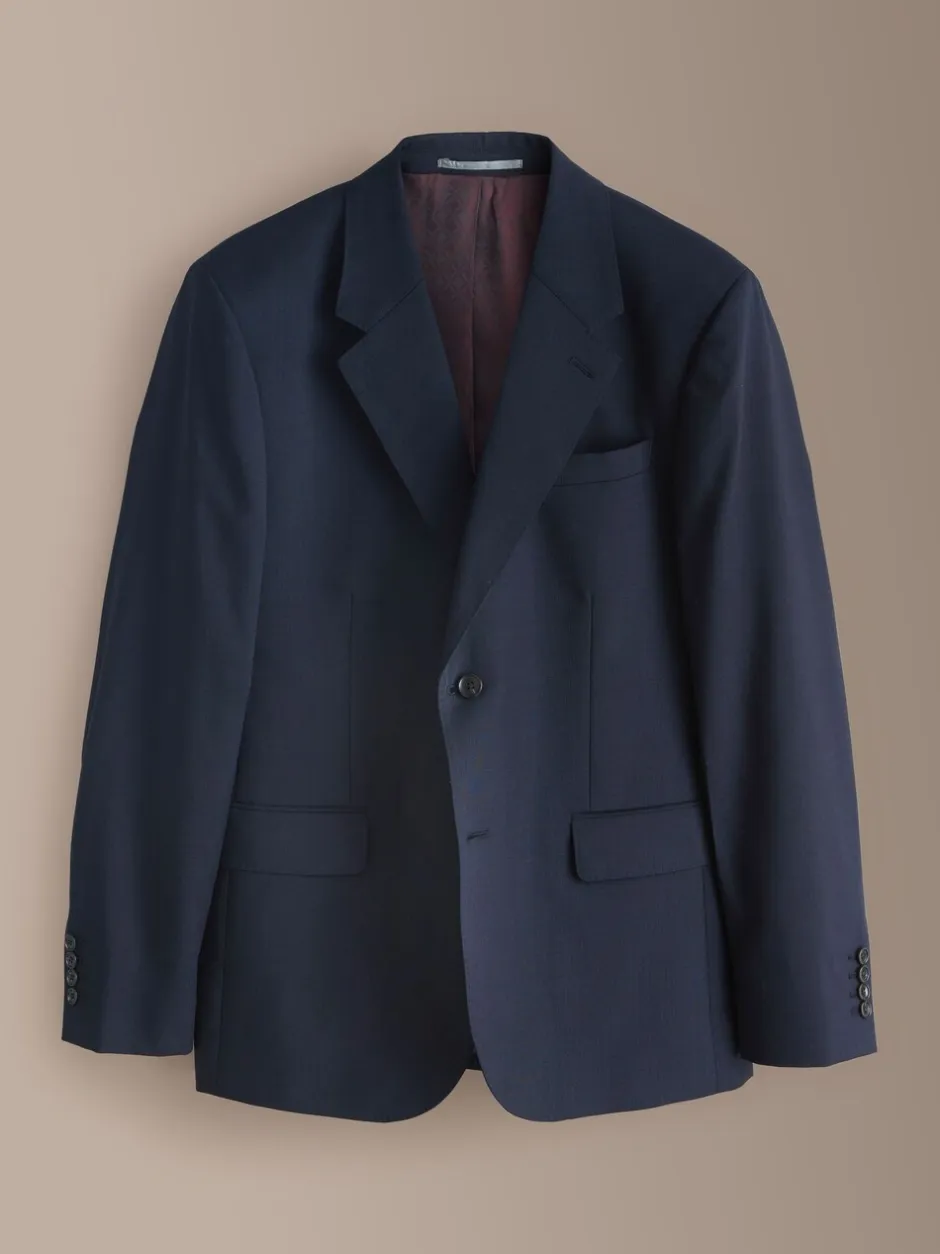 Pakken*Next - Slim Fit - Signature Nova Fides 100% Italian Wool Suit Jacket Donkerblauw