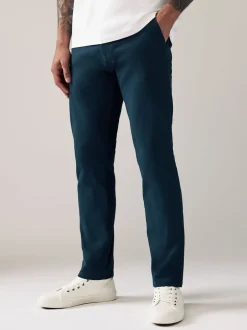 Broeken En Chino's*Next Donkerblauw - Slim Fit - Stretchy chino