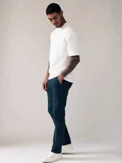 Broeken En Chino's*Next Donkerblauw - Slim Fit - Stretchy chino