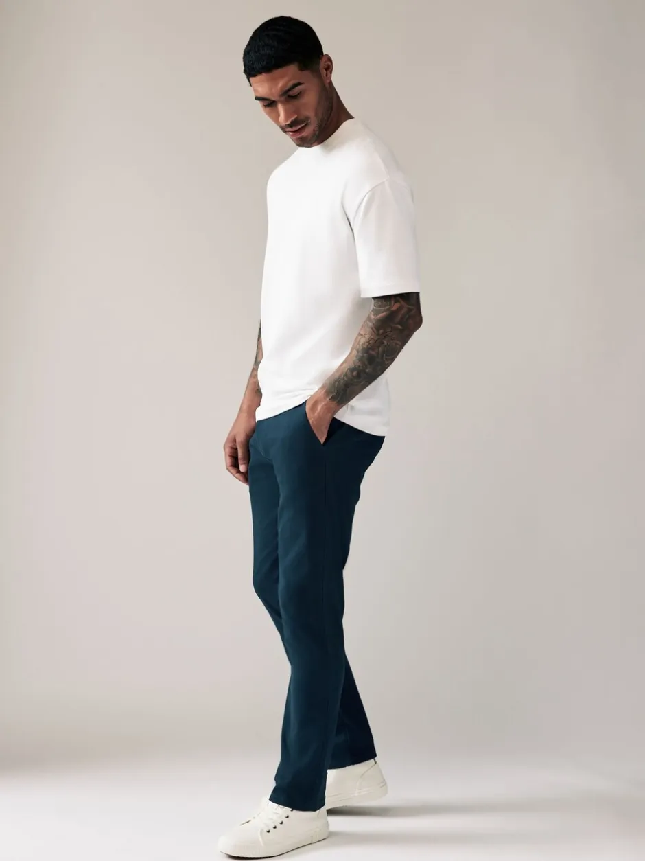 Broeken En Chino's*Next Donkerblauw - Slim Fit - Stretchy chino