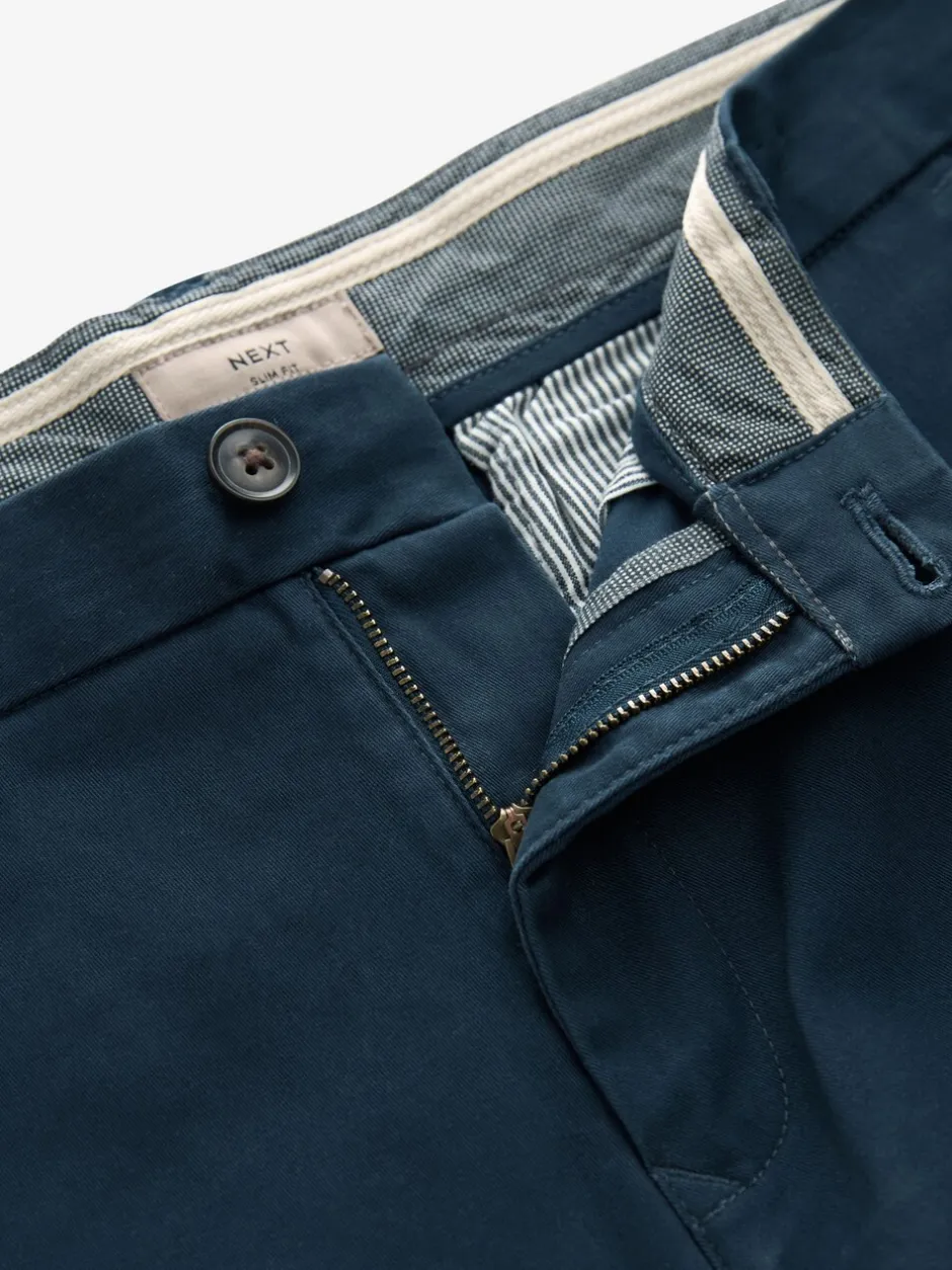 Broeken En Chino's*Next Donkerblauw - Slim Fit - Stretchy chino