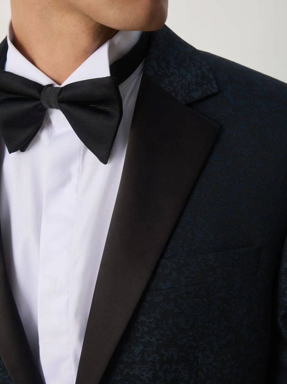 Smokings En Feestkleding|Blazers En Business-Jasjes*Next Donkerblauw - Slim Fit Jacquard Pattern Tuxedo Suit Jacket