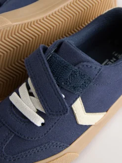 Sneakers|Next - Sneakers met klittenbandsluiting en elastische veters Donkerblauw