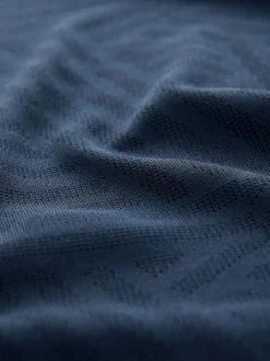 Poloshirts|Next - Sportief jacquard golfpoloshirt Donkerblauw