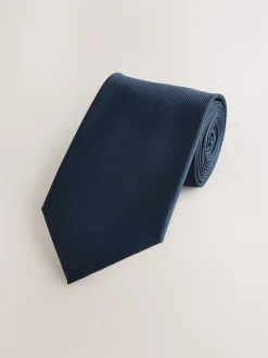 Stropdassen En Pochets|Next - Standaard - Stropdas met textuur Donkerblauw