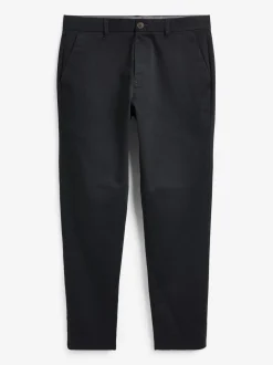 Broeken En Chino's|Next Donkerblauw - Standaard toelopende pasvorm - Stretchy chino