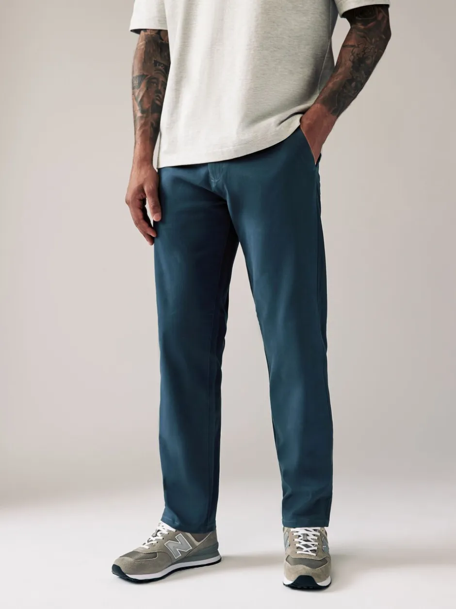 Broeken En Chino's|Next Donkerblauw - Straight fit - Stretchy chino