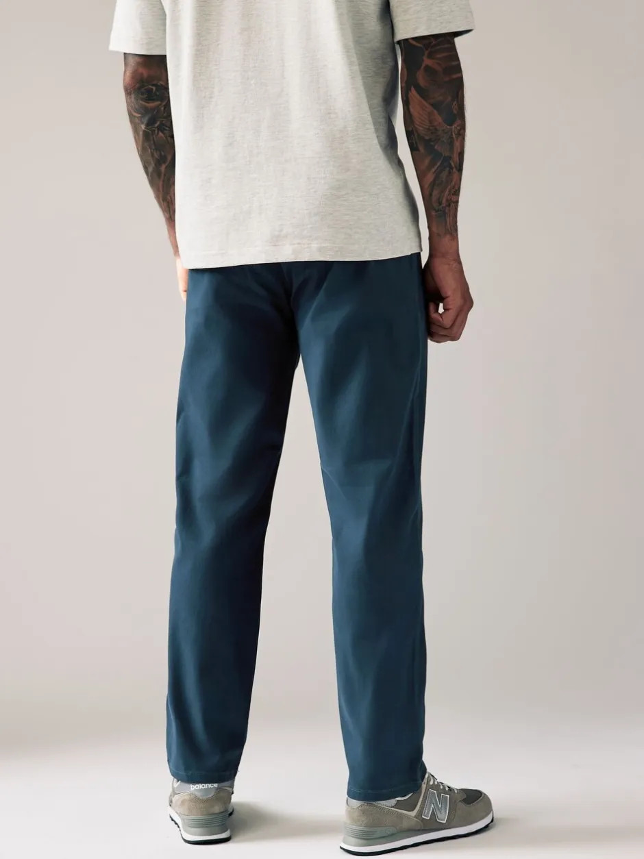 Broeken En Chino's|Next Donkerblauw - Straight fit - Stretchy chino