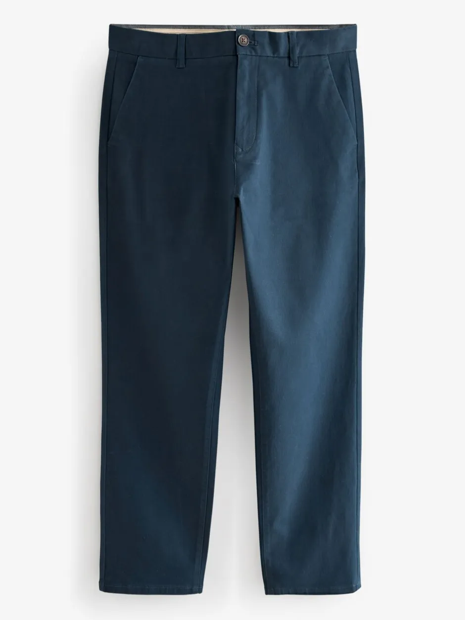 Broeken En Chino's|Next Donkerblauw - Straight fit - Stretchy chino