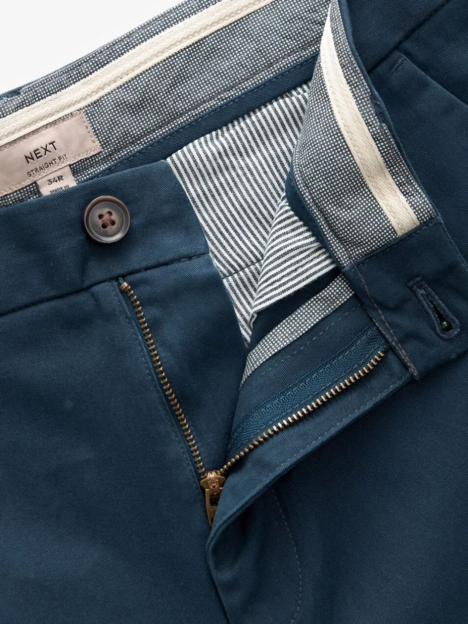 Broeken En Chino's|Next Donkerblauw - Straight fit - Stretchy chino