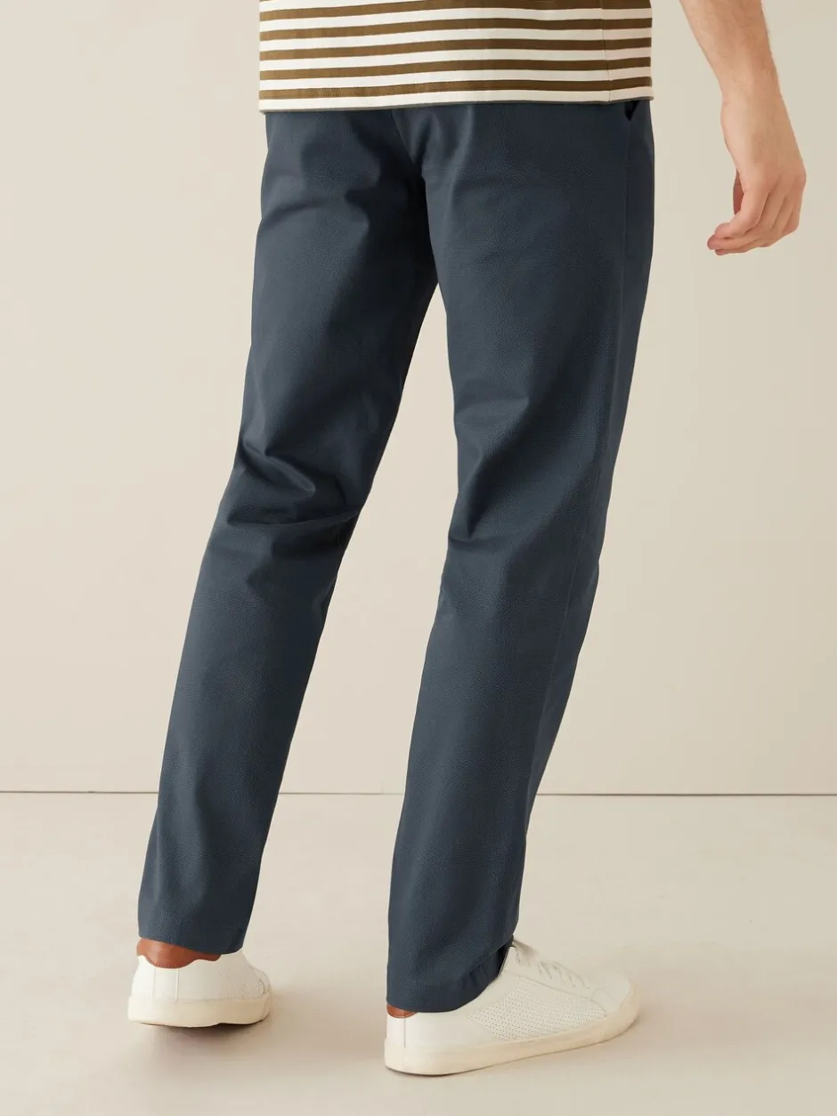 Broeken En Chino's*Next - Straight fit - Zachte chino met print en riem Donkerblauw