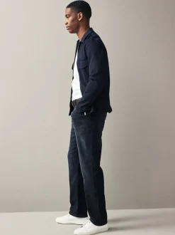 Jeans|Next - Straight fit - Authentic jeans met riem Donkerblauw