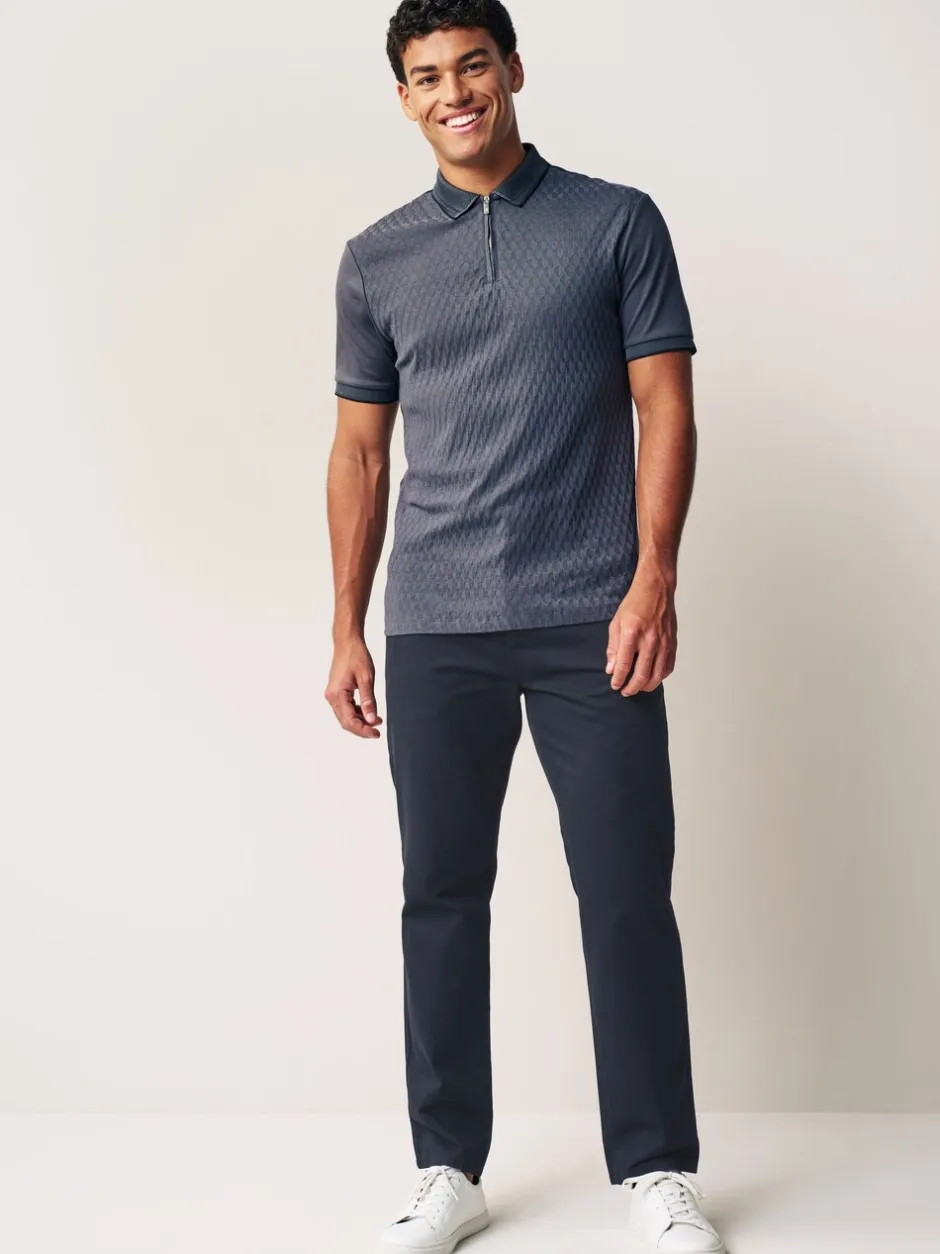 Broeken En Chino's*Next - Straight-fit chino van 100% katoen Donkerblauw