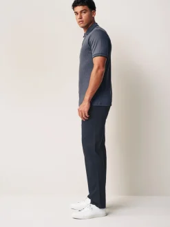 Broeken En Chino's*Next - Straight-fit chino van 100% katoen Donkerblauw