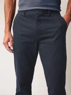 Broeken En Chino's*Next - Straight-fit chino van 100% katoen Donkerblauw