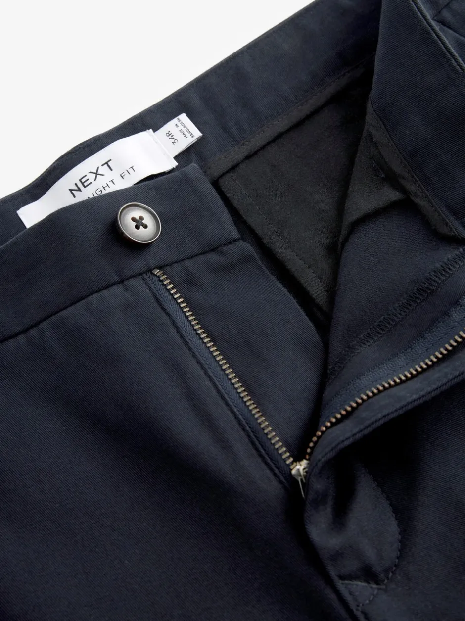 Broeken En Chino's*Next - Straight-fit chino van 100% katoen Donkerblauw