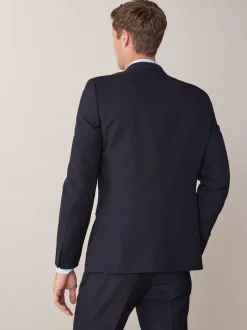 Blazers En Business-Jasjes|Pakken|Next - Strakke Pasvorm - Kostuum met twee knopen: colbert Donkerblauw