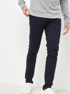 Broeken En Chino's|Next Donkerblauw - Strakke Pasvorm - Stretchy chino